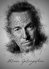 Bruce Springsteen Sketch Wall Art