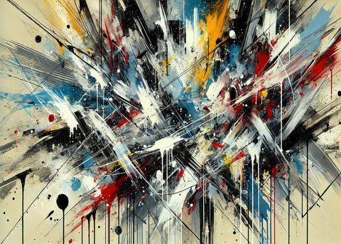 Brush Stroke and Splashes Wall Art