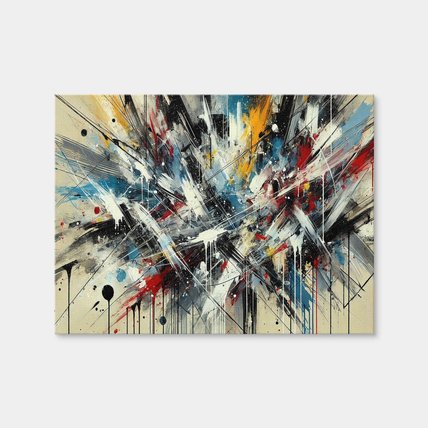 AUTO-MOCKUP WHITE | Brush Stroke and Splashes | 1 Piece | Gallery Wrap Canvas | group=4x3