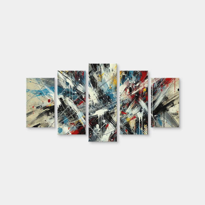 AUTO-MOCKUP WHITE | Brush Stroke and Splashes | 5 Piece | Gallery Wrap Canvas | group=5_normal