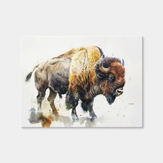 AUTO-MOCKUP WHITE | Buffalo on White | 1 Piece | Gallery Wrap Canvas | group=4x3