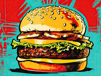 Burger King Warhol Style Wall Art