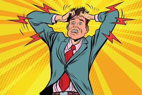 Businessman panic Wall Art