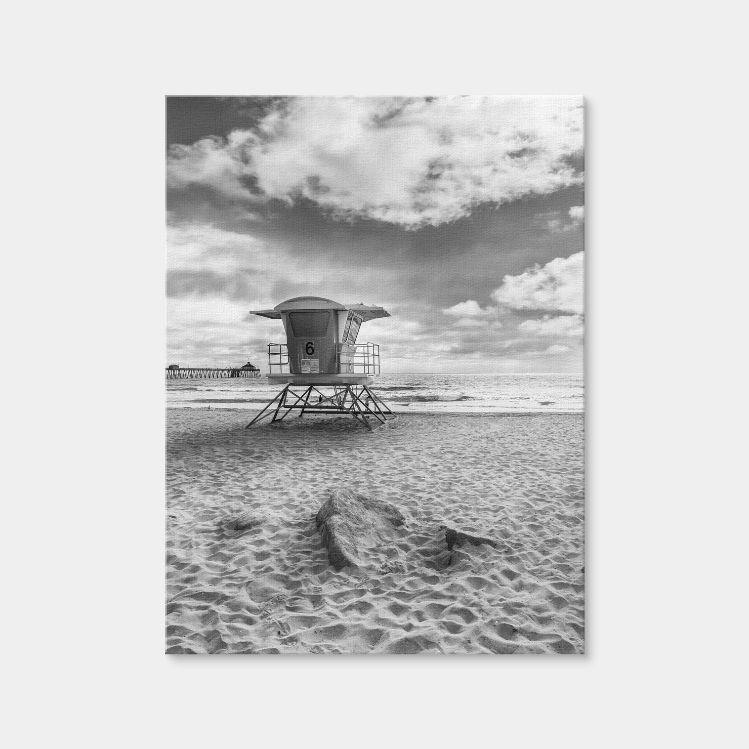 AUTO-MOCKUP WHITE | CALIFORNIA Monochrome Imperial Beach | 1 Piece | Gallery Wrap Canvas | group=3x4