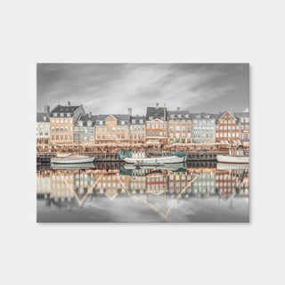 AUTO-MOCKUP WHITE | COPENHAGEN VINTAGE Nyhavn Idyllic Evening Impression | 1 Piece | Gallery Wrap Canvas | group=4x3