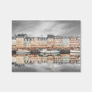 AUTO-MOCKUP WHITE | COPENHAGEN VINTAGE Nyhavn Idyllic Evening Impression | 1 Piece | Gallery Wrap Canvas | group=4x3
