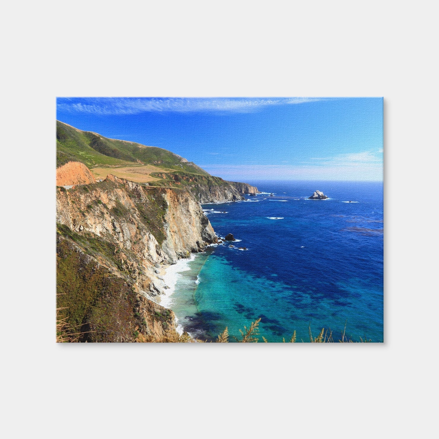 AUTO-MOCKUP WHITE | California Coastline | 1 Piece | Gallery Wrap Canvas | group=4x3