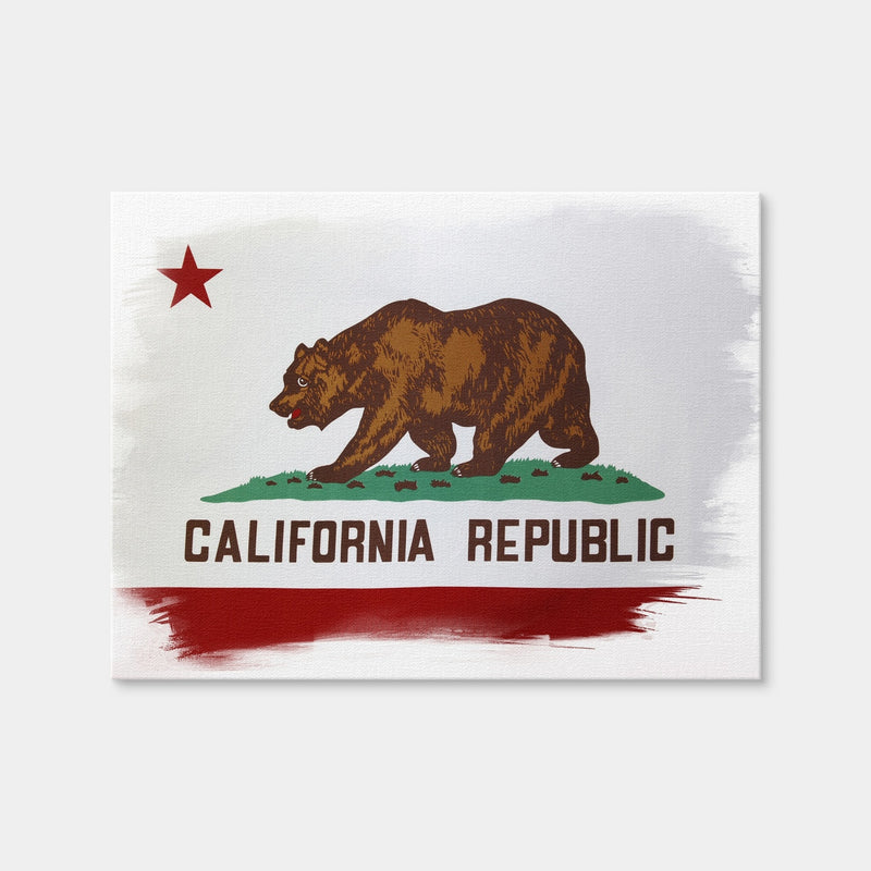 AUTO-MOCKUP WHITE | California State Flag | 1 Piece | Gallery Wrap Canvas | group=4x3