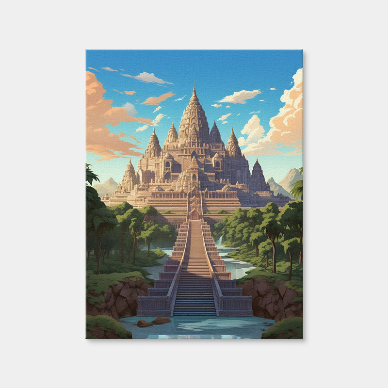 AUTO-MOCKUP WHITE | Cambodia - Angkor Wat | 1 Piece | Gallery Wrap Canvas | group=3x4