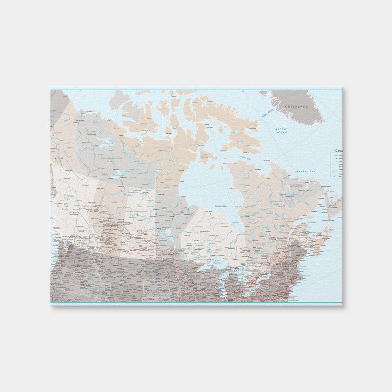 AUTO-MOCKUP WHITE | Canada Map | 1 Piece | Gallery Wrap Canvas | group=4x3
