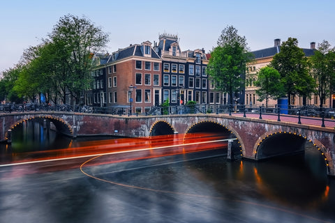 Canal In Amsterdam Wall Art