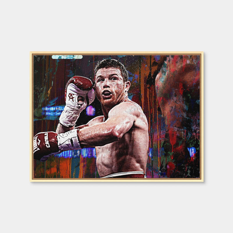 AUTO-MOCKUP WHITE | Canelo Alvarez | 1 Piece | Natural Framed Canvas | group=4x3