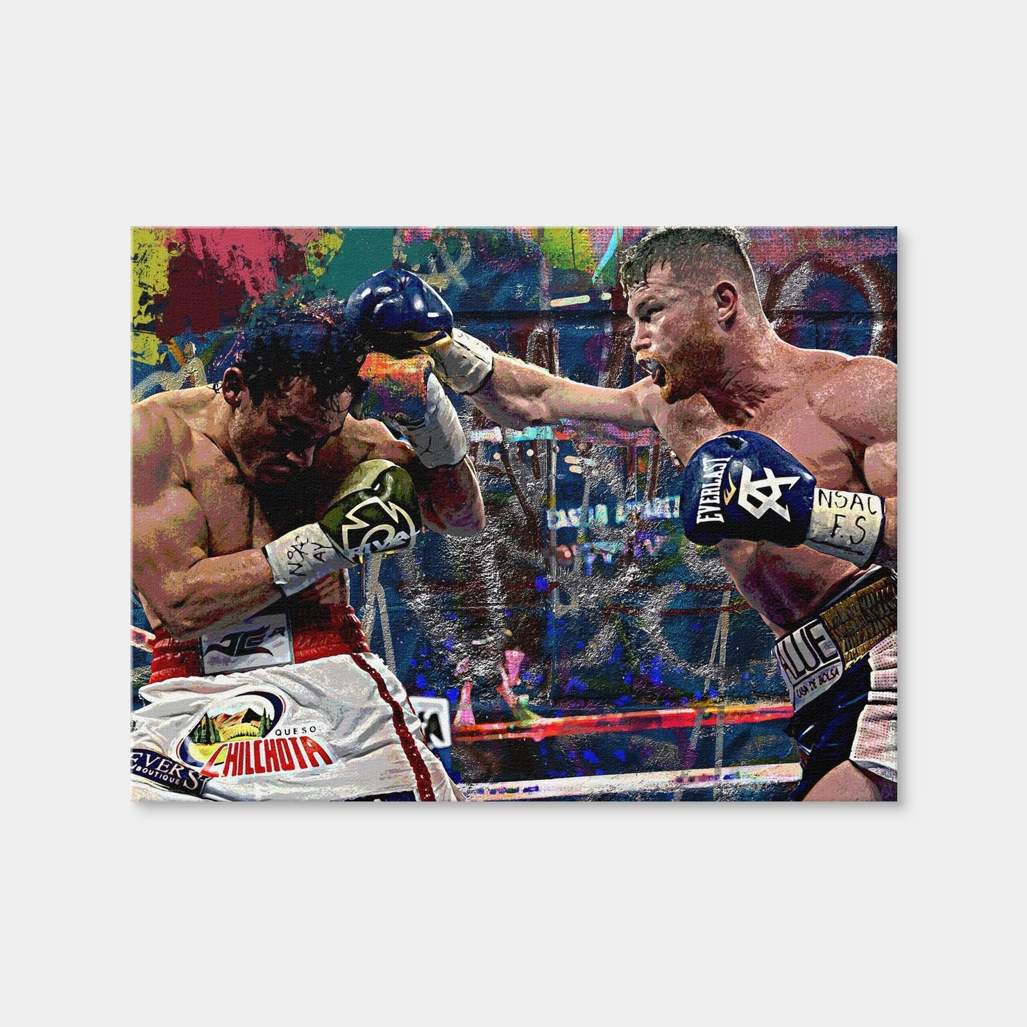 AUTO-MOCKUP WHITE | Canelo vs Chavez Jr | 1 Piece | Gallery Wrap Canvas | group=4x3