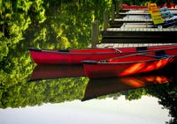 Canoes at Devil's Den State Park Wall Art