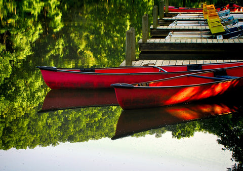 Canoes at Devil's Den State Park Wall Art