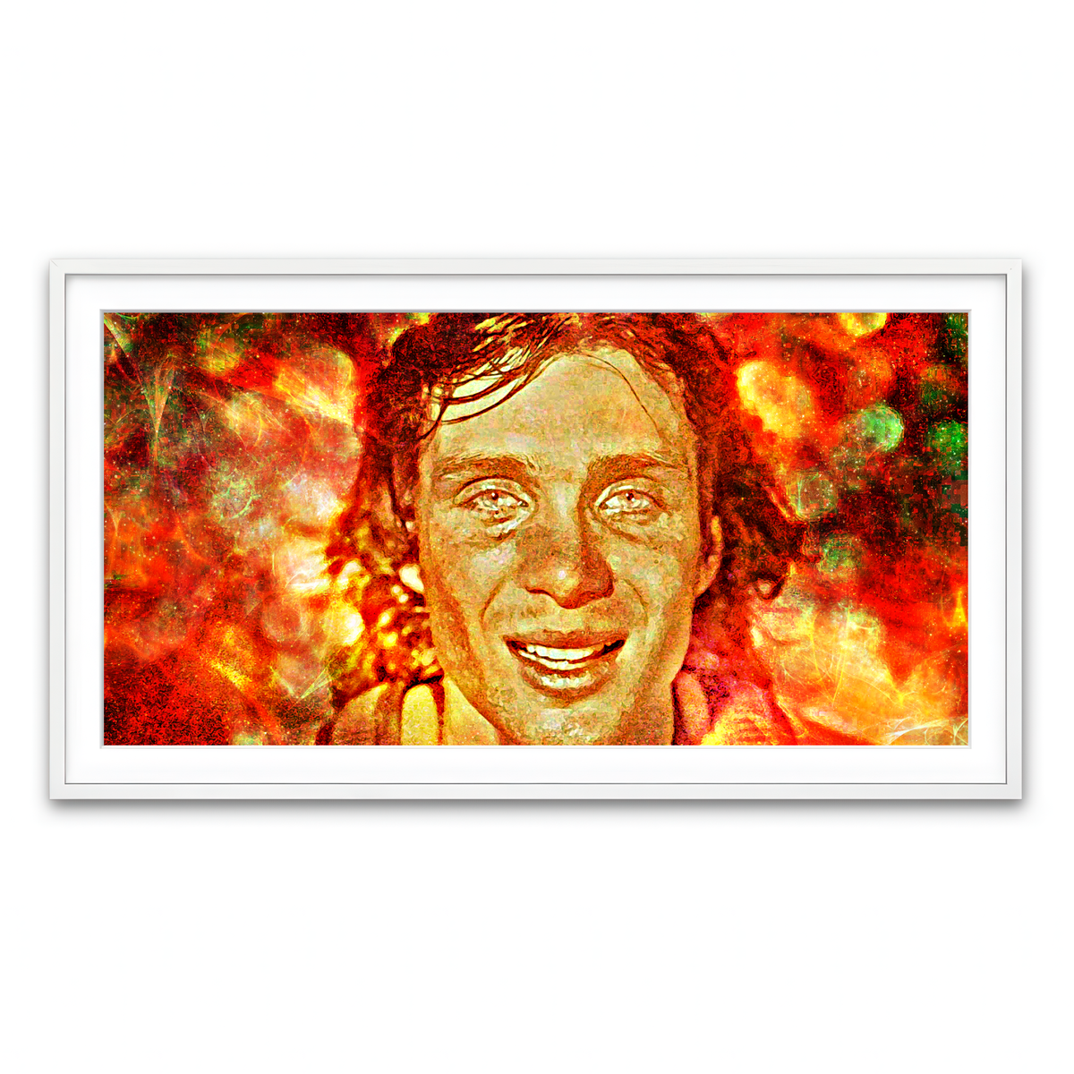 Framed Print 2x1 White