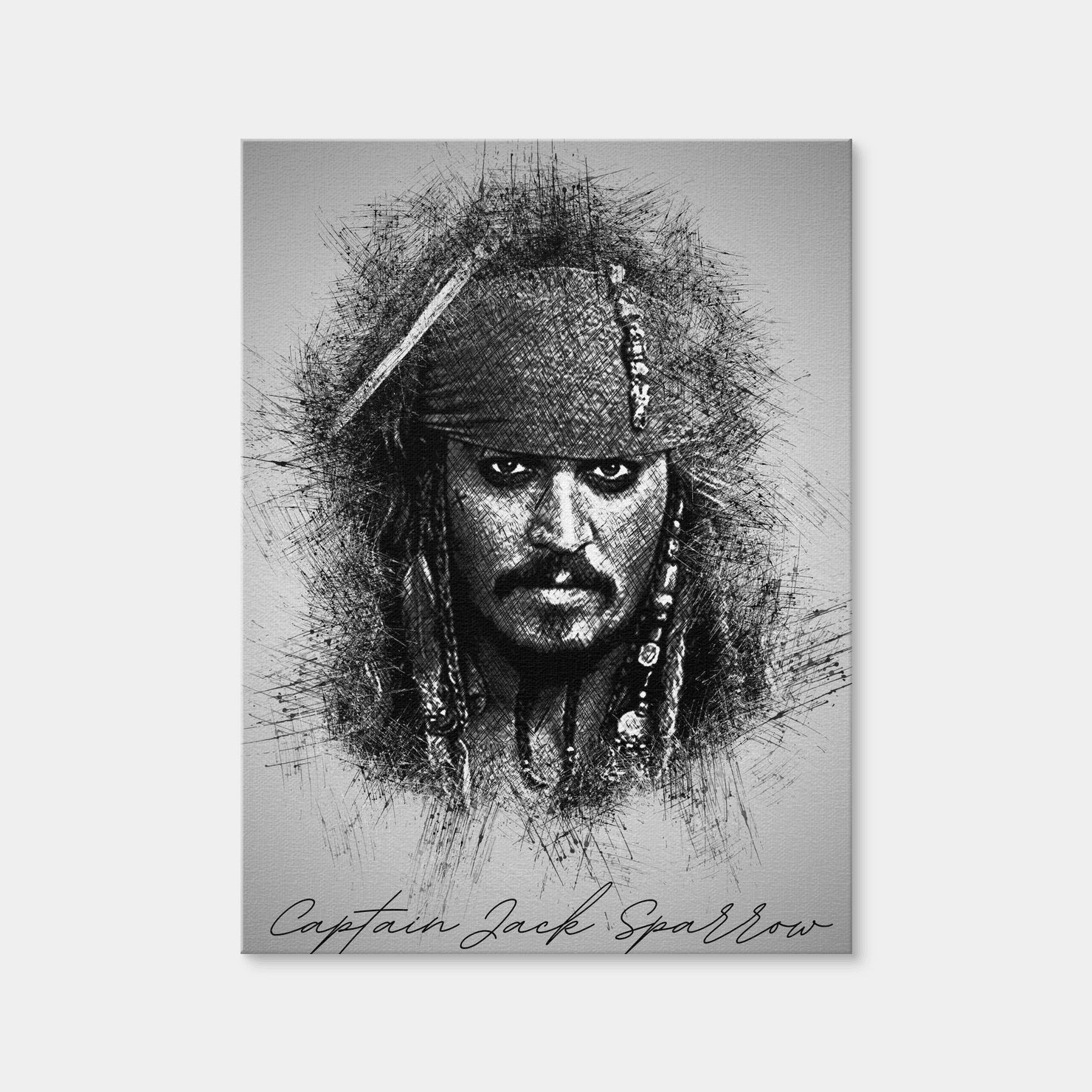 AUTO-MOCKUP WHITE | Captain Jack Sparrow | 1 Piece | Gallery Wrap Canvas | group=3x4