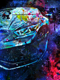 Car Color Splash Wall Art