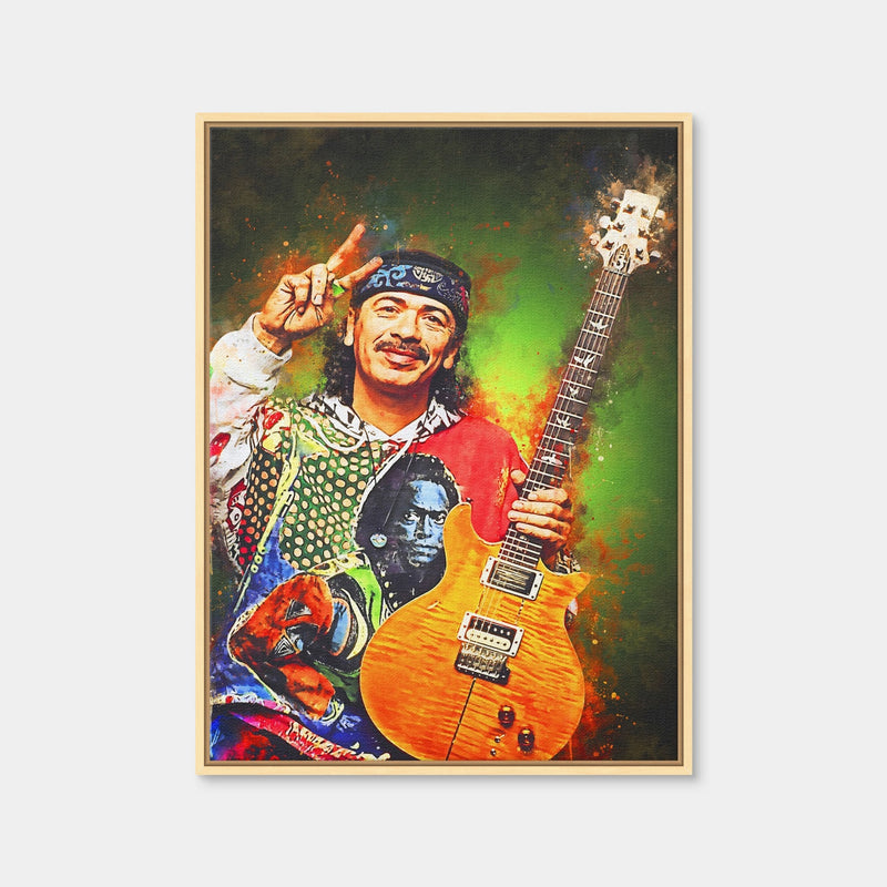 AUTO-MOCKUP WHITE | Carlos Santana | 1 Piece | Natural Framed Canvas | group=3x4