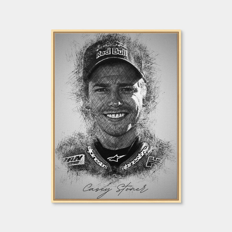 AUTO-MOCKUP WHITE | Casey Stoner | 1 Piece | Natural Framed Canvas | group=3x4