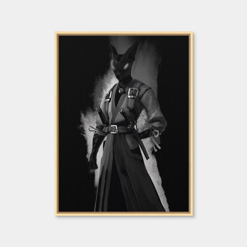 AUTO-MOCKUP WHITE | Cat Character | 1 Piece | Natural Framed Canvas | group=3x4