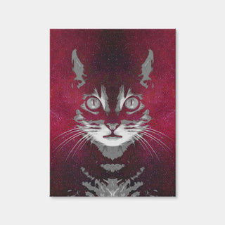 AUTO-MOCKUP WHITE | Cat Face with Cosmic Background | 1 Piece | Gallery Wrap Canvas | group=3x4