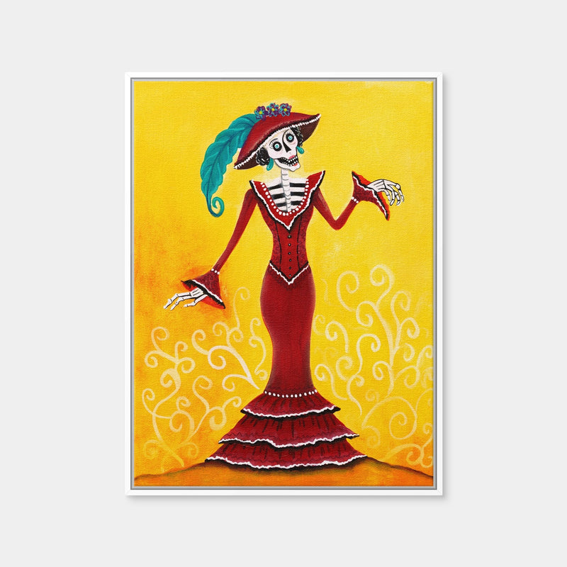 AUTO-MOCKUP WHITE | Catrina Skeleton | 1 Piece | White Framed Canvas | group=3x4