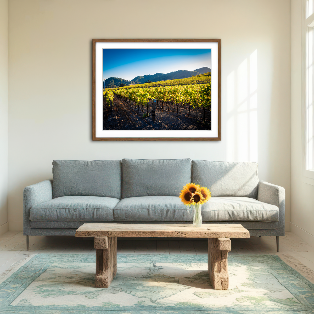 AUTO-MOCKUP ROOM | Central California Vineyard Wall Art