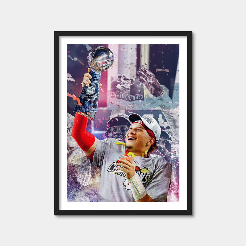 AUTO-MOCKUP WHITE | Champs - Mahomes | 1 Piece | Black Framed Print | group=3x4