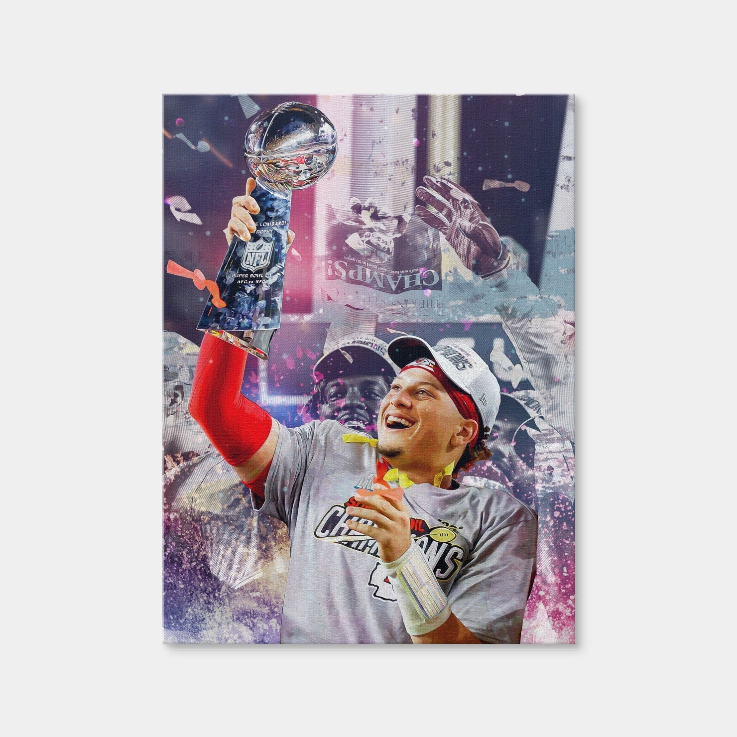 AUTO-MOCKUP WHITE | Champs - Mahomes | 1 Piece | Gallery Wrap Canvas | group=3x4