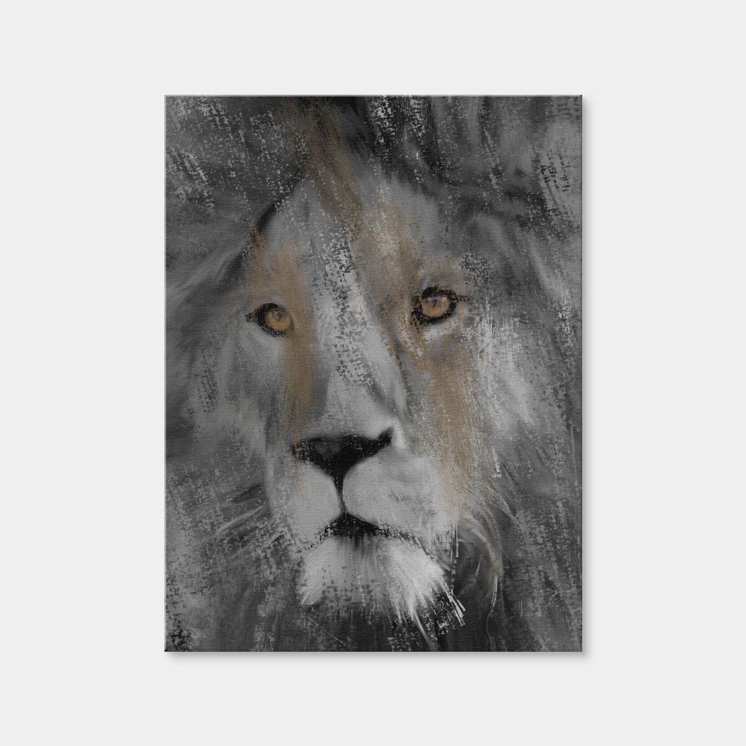 AUTO-MOCKUP WHITE | Charcoal Lion | 1 Piece | Gallery Wrap Canvas | group=3x4