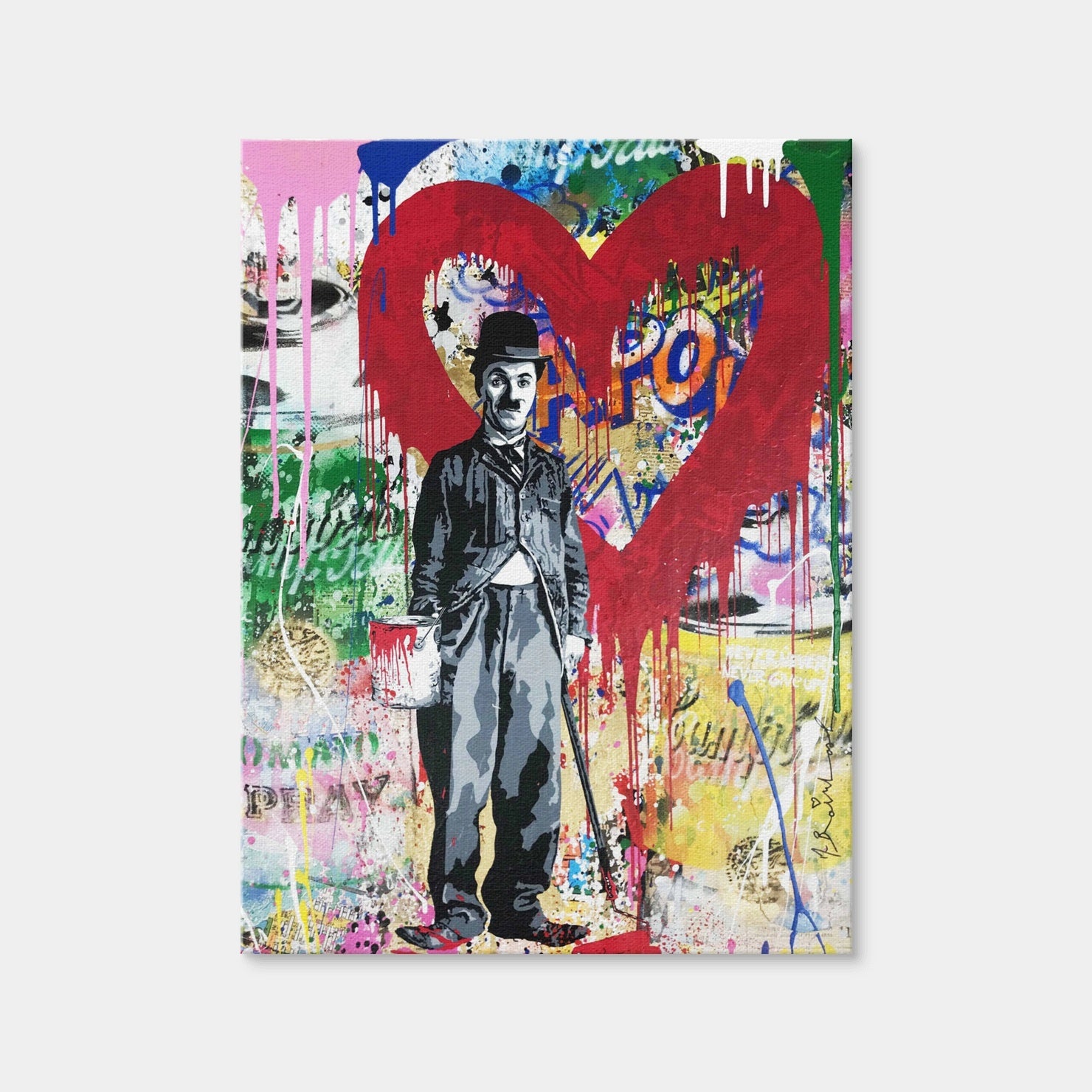 AUTO-MOCKUP WHITE | Charlie In The Mood To Paint | 1 Piece | Gallery Wrap Canvas | group=3x4