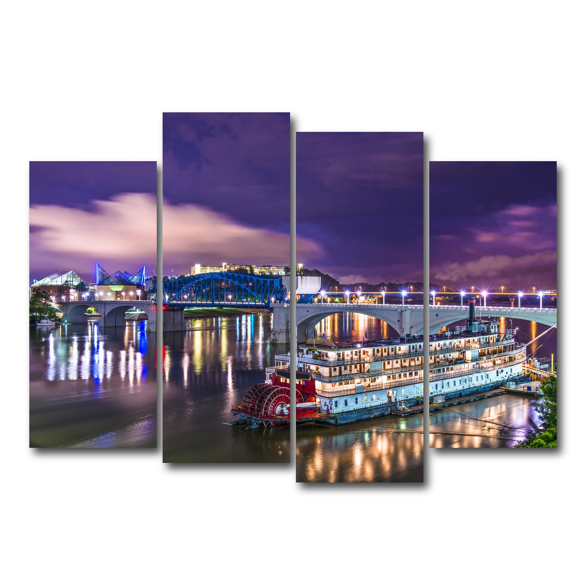 AUTO-MOCKUP WHITE | Chattanooga Aerial | 4 Piece | Gallery Wrap Canvas | group=4_normal