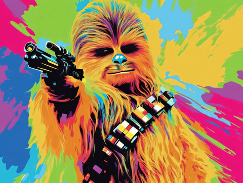 Chewbacca Color Splash Wall Art