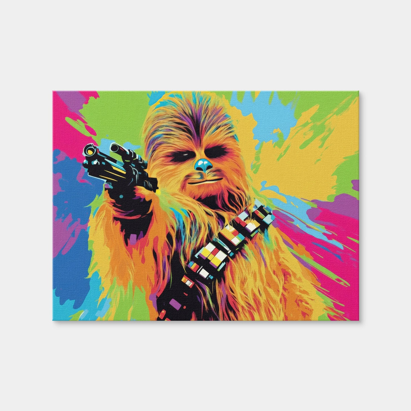 AUTO-MOCKUP WHITE | Chewbacca Color Splash | 1 Piece | Gallery Wrap Canvas | group=4x3