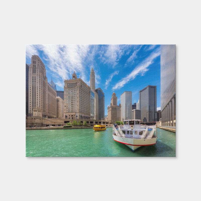 AUTO-MOCKUP WHITE | Chicago River | 1 Piece | Gallery Wrap Canvas | group=4x3