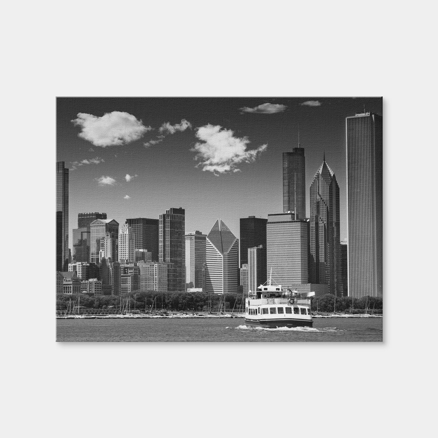 AUTO-MOCKUP WHITE | Chicago Skyline | 1 Piece | Gallery Wrap Canvas | group=4x3