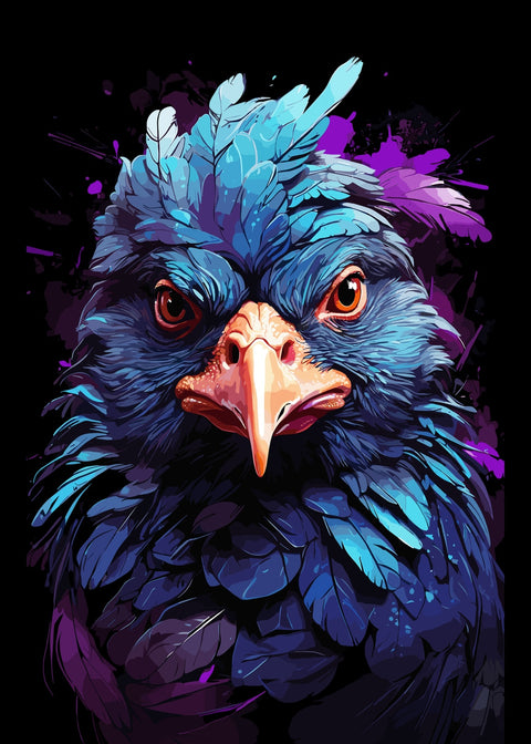 Chicken Animal Colorful Wall Art