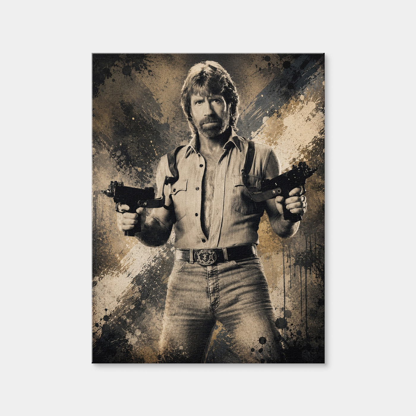 AUTO-MOCKUP WHITE | Chuck Norris Uzis | 1 Piece | Gallery Wrap Canvas | group=3x4