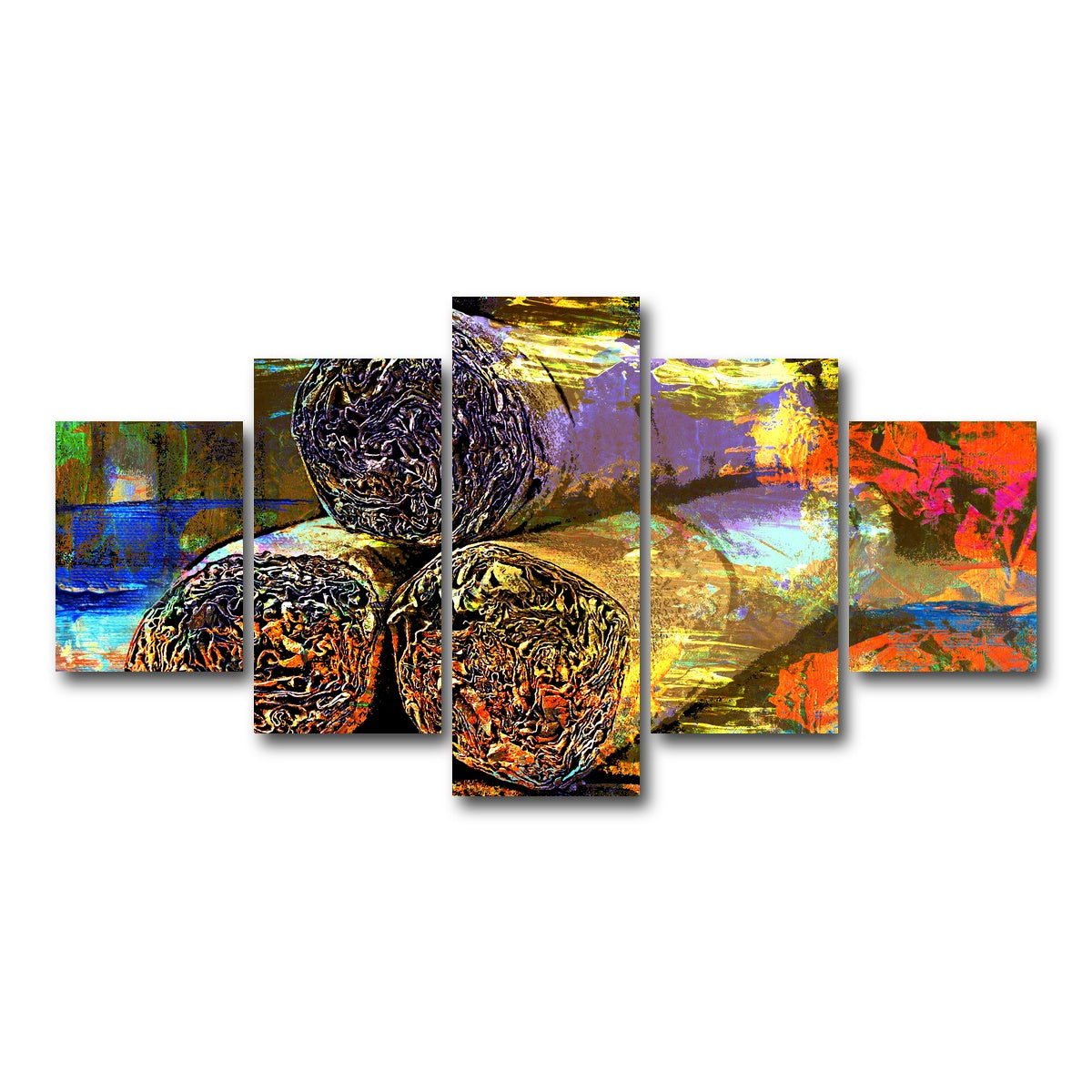 AUTO-MOCKUP WHITE | Cigars Abstract | 5 Piece | Gallery Wrap Canvas | group=5_short