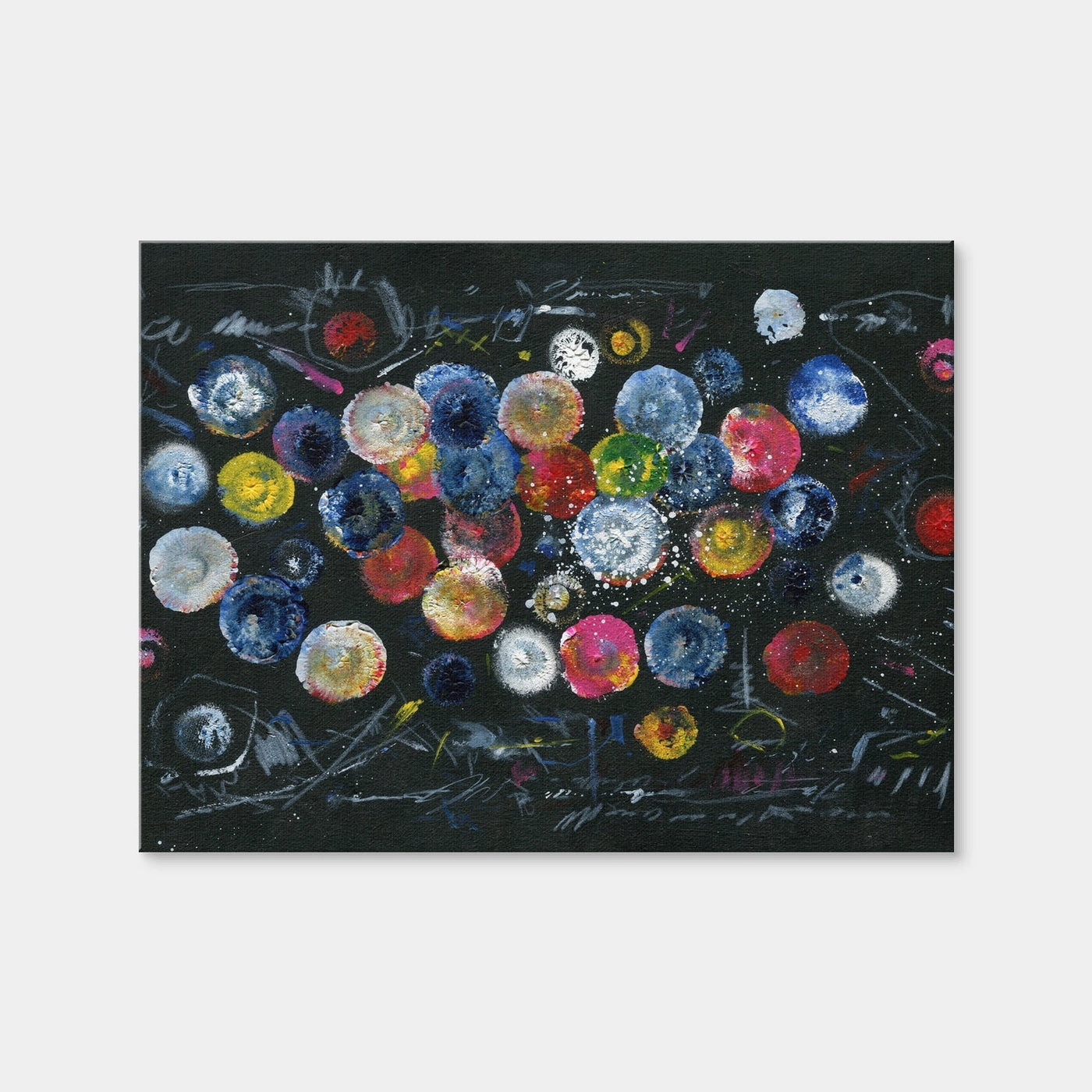 AUTO-MOCKUP WHITE | Circle Black | 1 Piece | Gallery Wrap Canvas | group=4x3