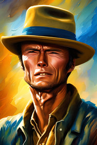 Clint Eastwood Painting Wall Art