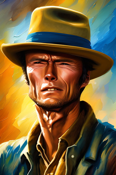 Clint Eastwood Painting Wall Art