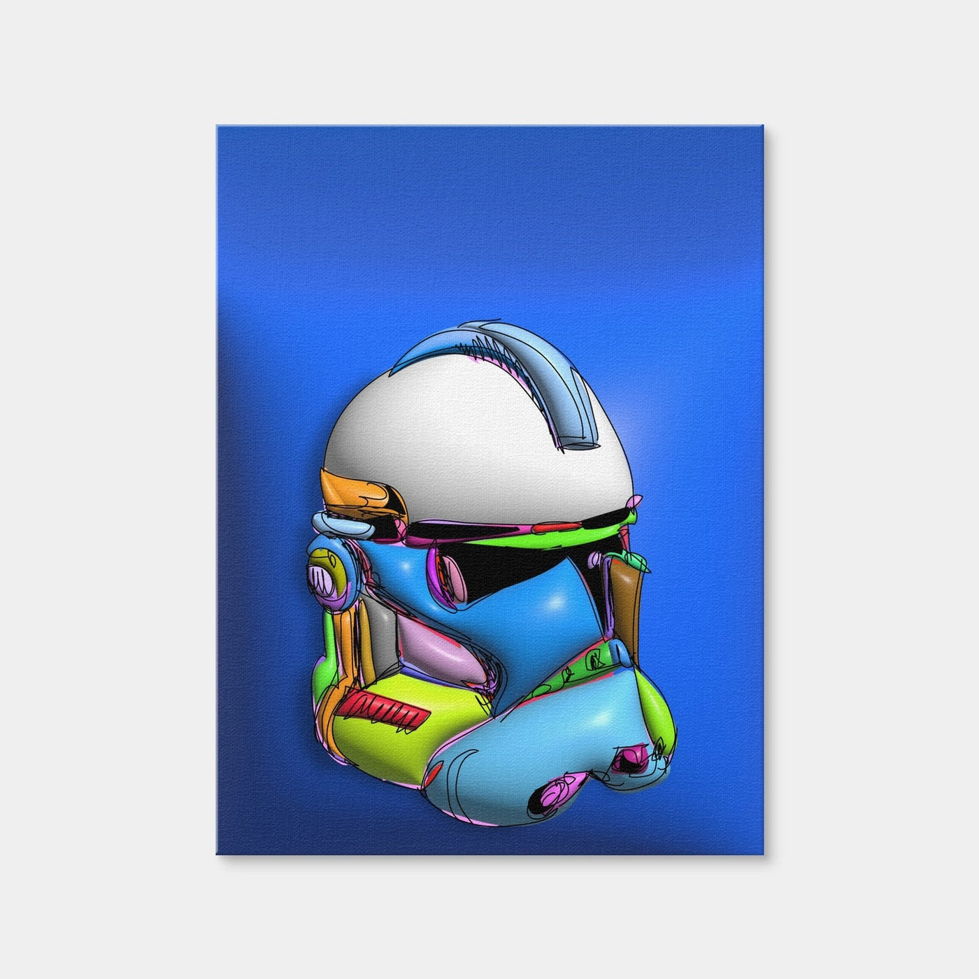 AUTO-MOCKUP WHITE | Clone Helmet | 1 Piece | Gallery Wrap Canvas | group=3x4