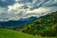 Cloudy Hillside in Magura Romania Wall Art