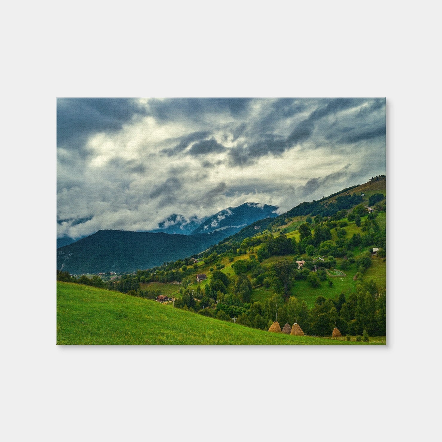 AUTO-MOCKUP WHITE | Cloudy Hillside in Magura Romania | 1 Piece | Gallery Wrap Canvas | group=4x3