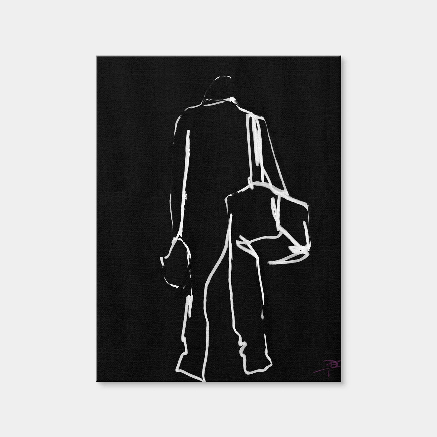 AUTO-MOCKUP WHITE | Clown Line Portrait | 1 Piece | Gallery Wrap Canvas | group=3x4