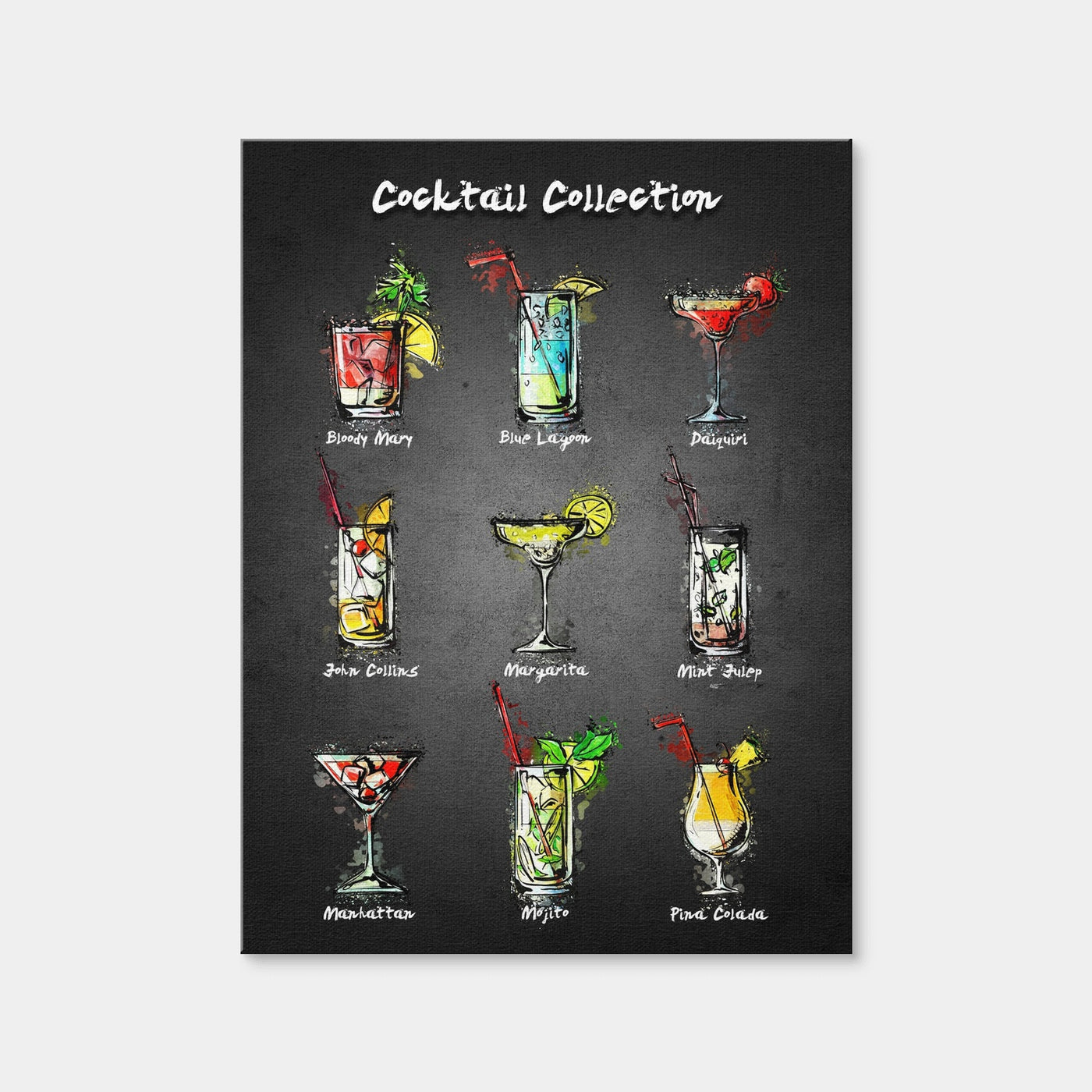 AUTO-MOCKUP WHITE | Cocktail Menu | 1 Piece | Gallery Wrap Canvas | group=3x4