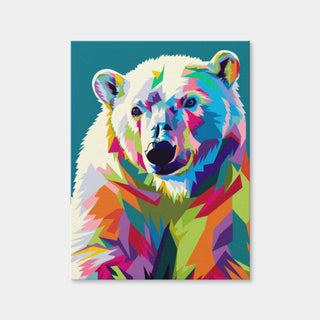 AUTO-MOCKUP WHITE | Colorful Polar Bear | 1 Piece | Gallery Wrap Canvas | group=3x4