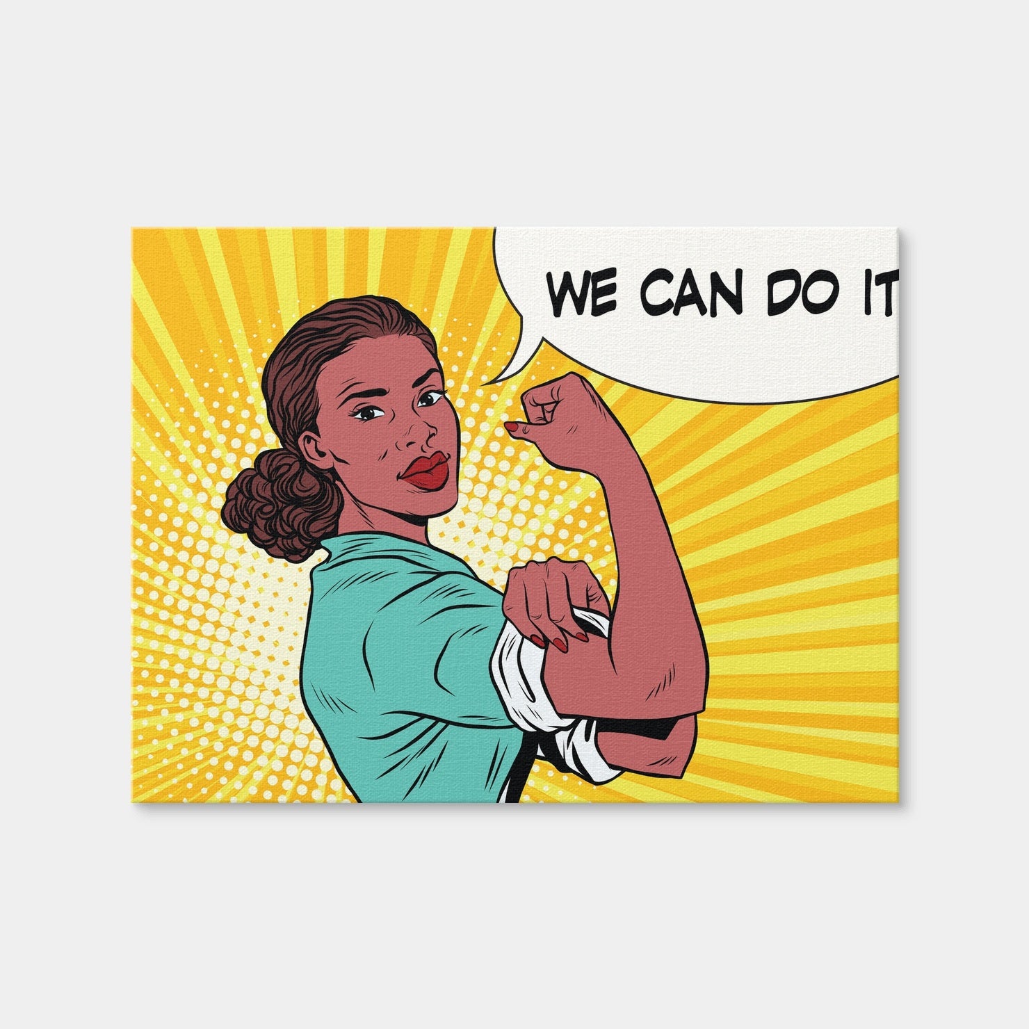 AUTO-MOCKUP WHITE | Comic We Can Do It | 1 Piece | Gallery Wrap Canvas | group=4x3